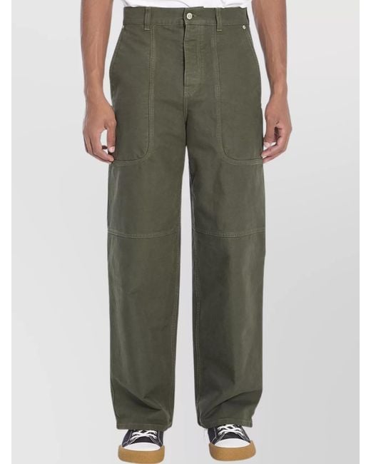 Loewe Green Cargo Trousers Utility Multiple Pockets for men