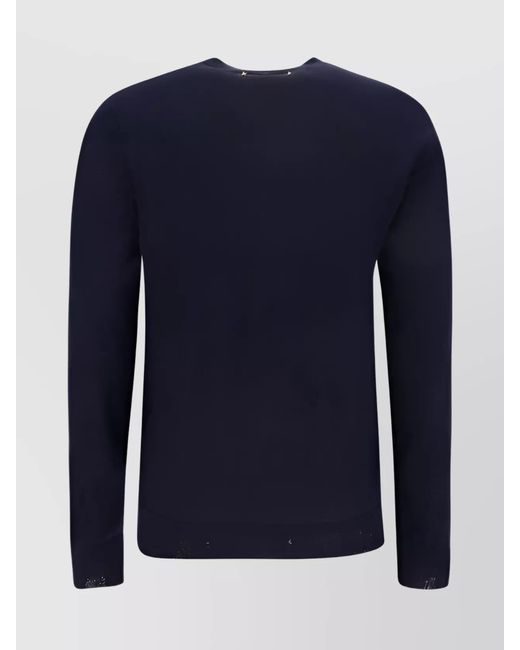 Golden Goose Deluxe Brand Blue Wool Regular-Fit Crewneck Sweater for men