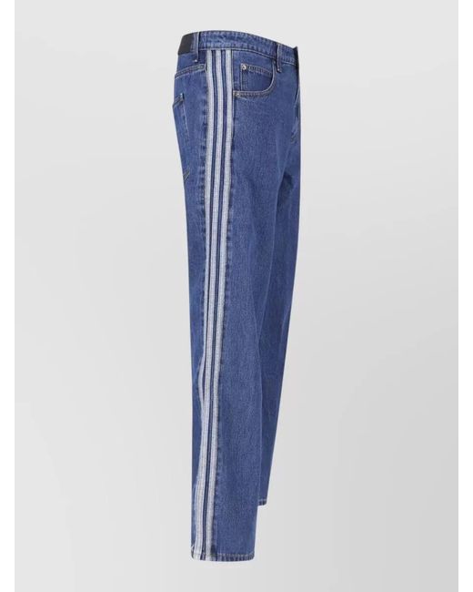 Adidas Blue Straight-Leg Jeans for men