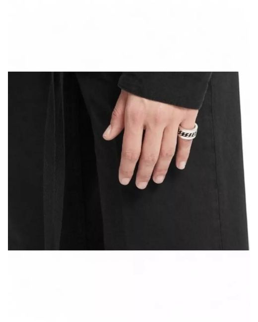 Ann Demeulemeester Metallic Maren Chain Ring Polished Design