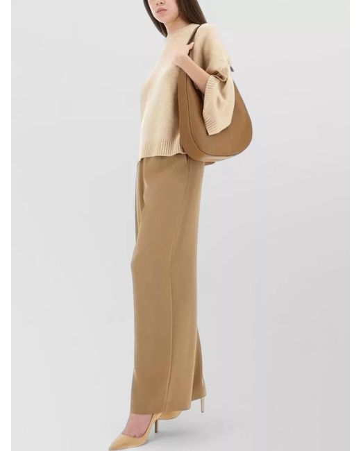 Max Mara Natural Knit Shirt Button Detail Oversized Raglan Sleeves