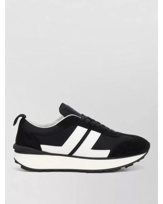 Lanvin Black Leather Low-Top Sneakers