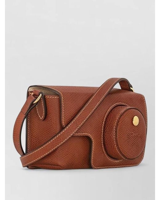 Longchamp Brown Epure Mini Camera Crossbody Bag