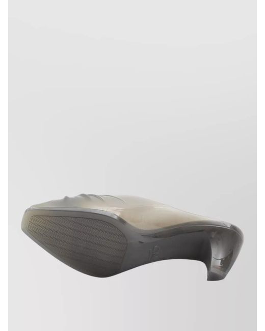 Chloé Gray Jelly High-Heel Mules