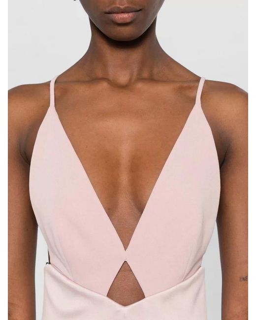 Solace London Pink Avallon Maxi Dress Cutout Open Back