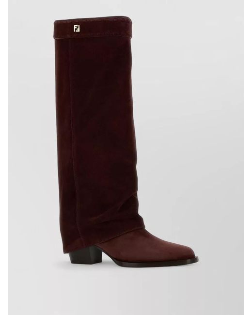 Fendi Red Suede Boots