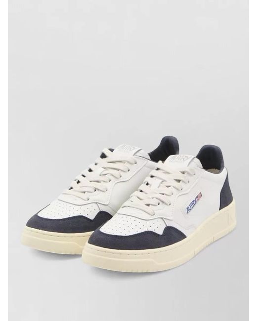 Autry Metallic Leather Low-Top Sneakers for men