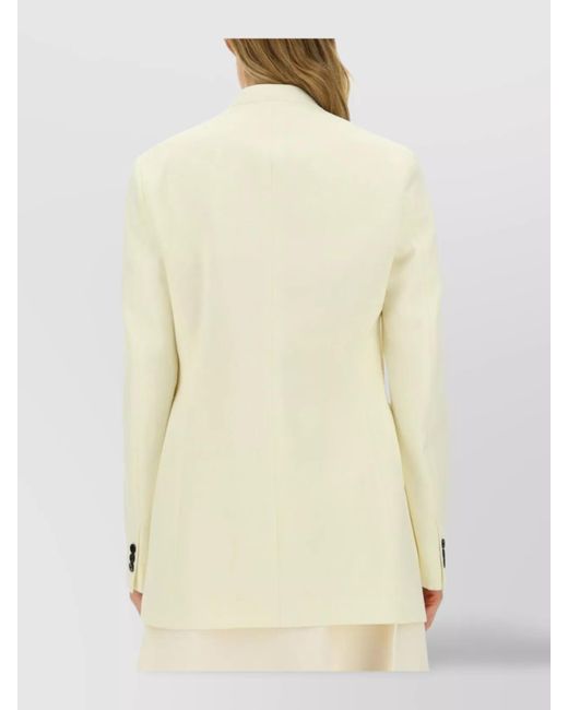 Jil Sander Natural Wool Tailored Blazer
