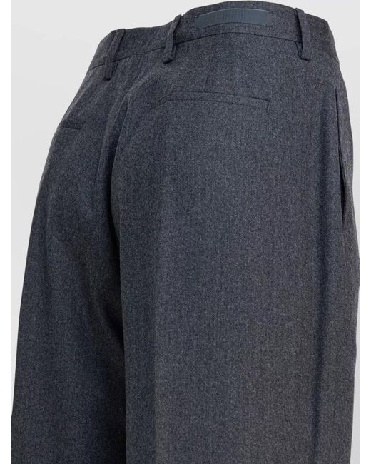 Briglia 1949 Blue Tailored Trousers Belt Loops Side And Back Pockets