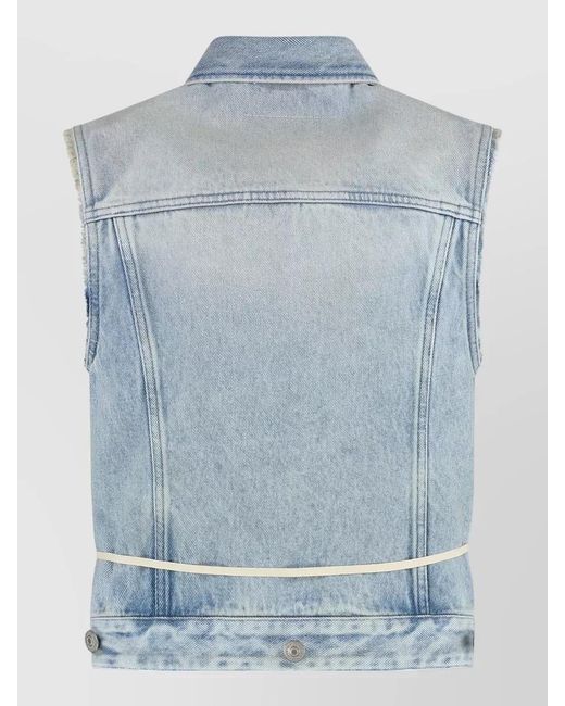 MM6 by Maison Margiela Blue Denim Midi Dress Removable Skirt Belt
