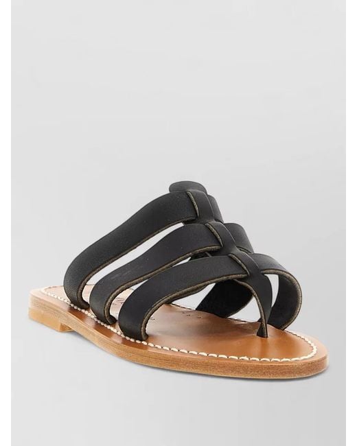 K. Jacques Multicolor Dolon Sandals Flat Sole Multiple Straps