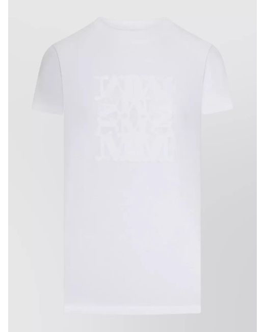 Max Mara White Giova Graphic Print Crew Neck Top