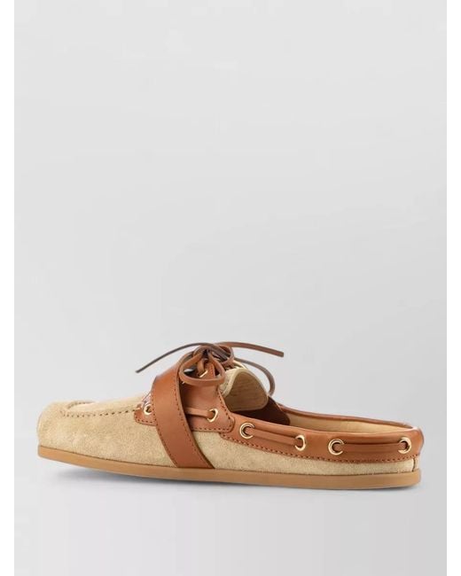 Dior Multicolor Loafers Leather Trim Round Toe Stitching
