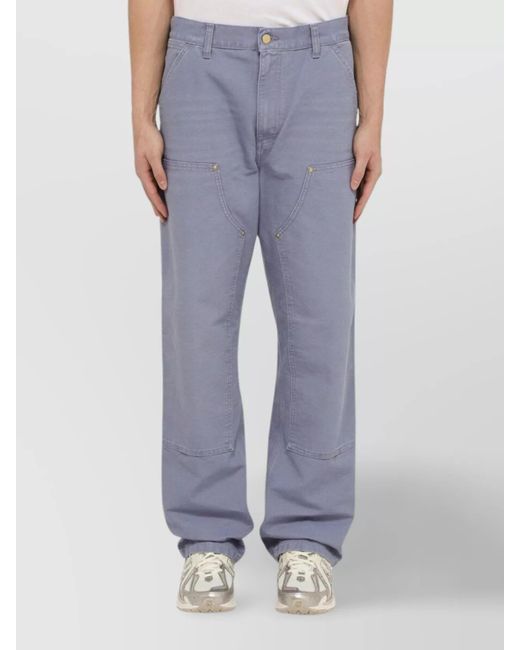 Carhartt Blue Double Knee Pant With Pockets for men