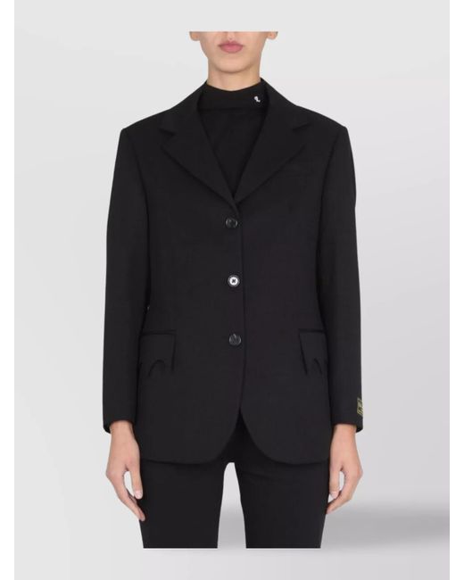 Raf Simons Black Single-Breasted Blazer