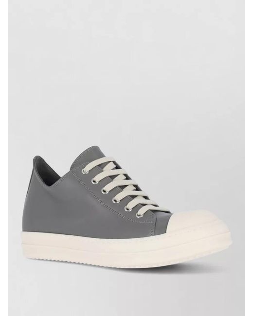 Rick Owens Multicolor Low Top Sneakers Contrast Toe Rubber Sole for men