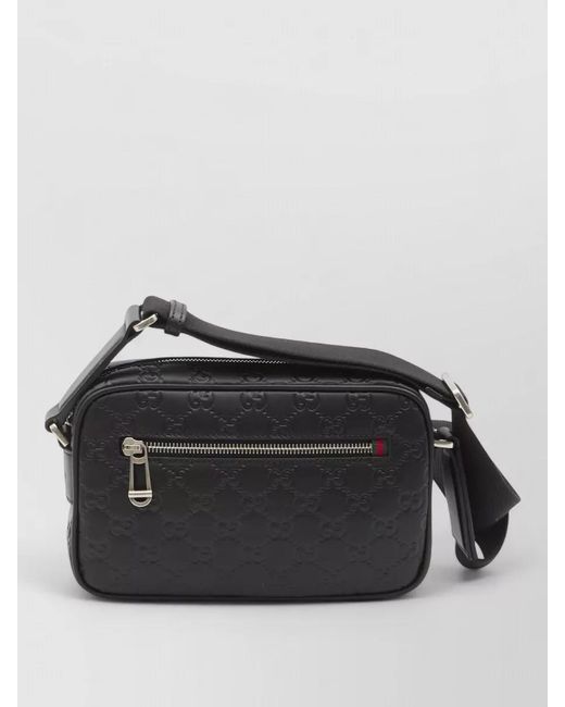 Gucci Black Leather Small Crossbody Bag for men
