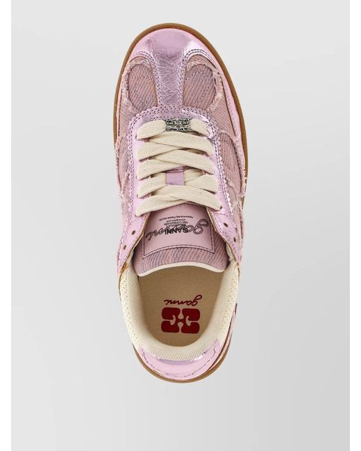 Ganni Pink Low-Top Sneakers