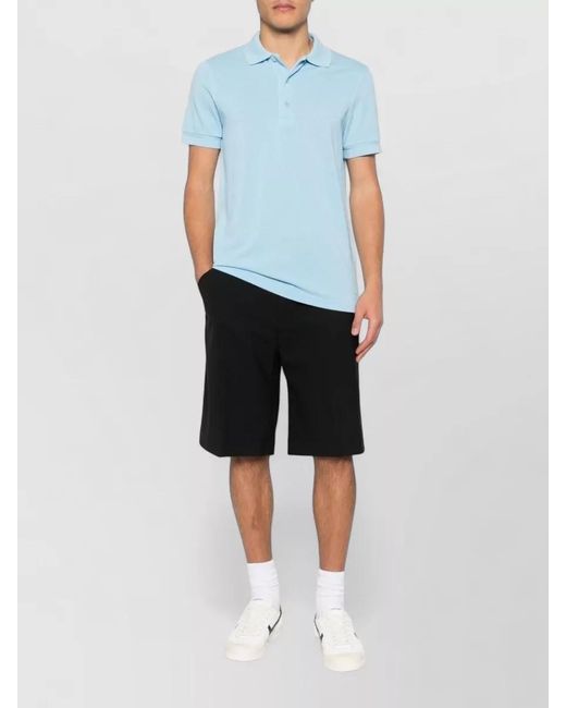 Tom Ford Blue Short-Sleeve Polo Shirt for men