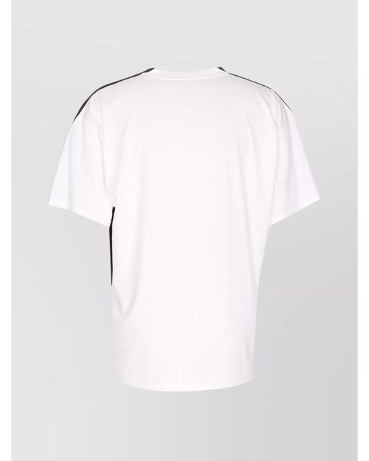 MM6 by Maison Margiela Black Cotton Printed Short-Sleeve T-Shirt for men