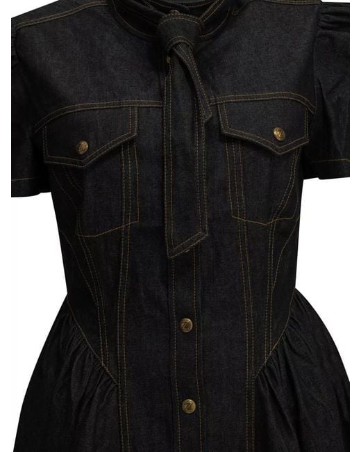 Zimmermann Black Denim Mini Dress