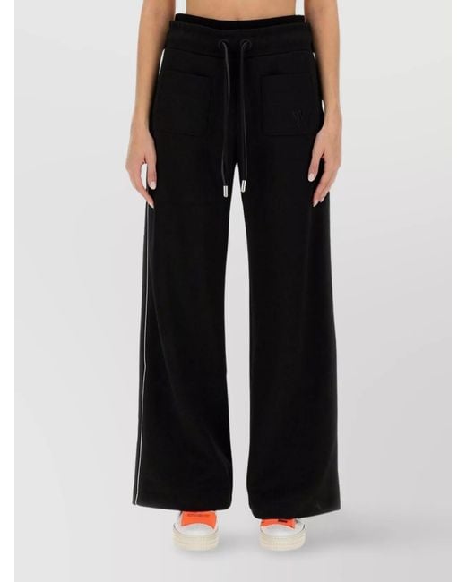 Off-White c/o Virgil Abloh Black Relaxed-Fit Wide-Leg Trousers