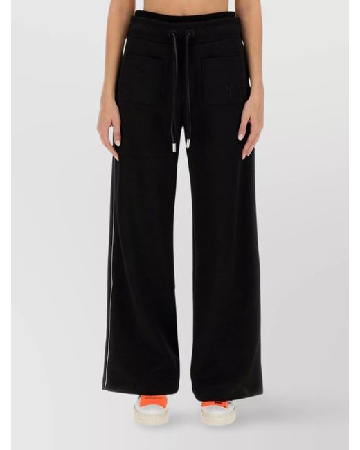 Off-White c/o Virgil Abloh Black Trousers Wide Leg Side Stripe Detail