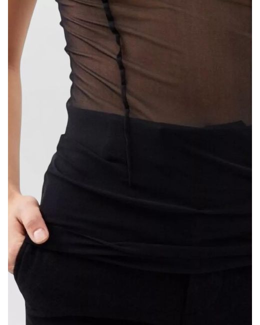 Ann Demeulemeester Black Sleeveless High Neck Stretch Tailoring Set