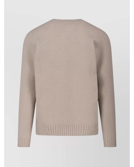 Drumohr Natural Lambswool Crewneck Jumper for men