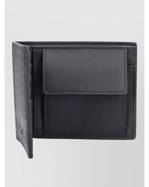 Burberry Gray Foldable Wallet Two Tone Textured Design for men