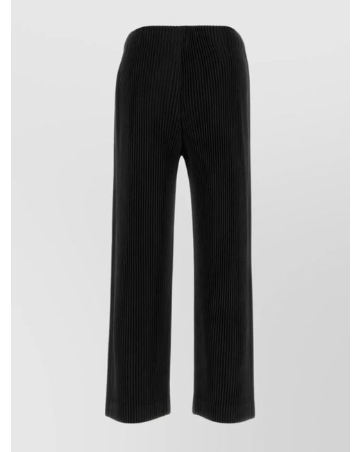 Homme Plissé Issey Miyake Black Wide-Leg Trousers for men