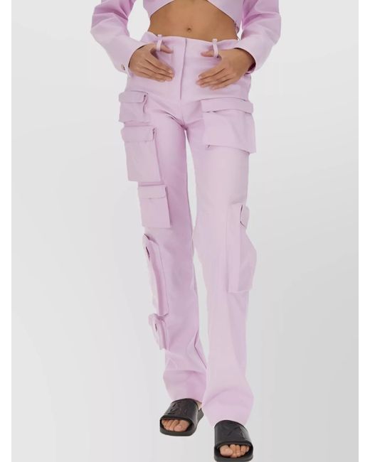 Off-White c/o Virgil Abloh Pink High Waist Cargo Utility Pants