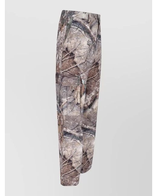 Represent White Straight-Leg Trousers for men