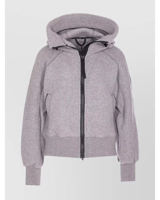 Canada Goose Gray Hooded Chillwack Jacket And Pockets