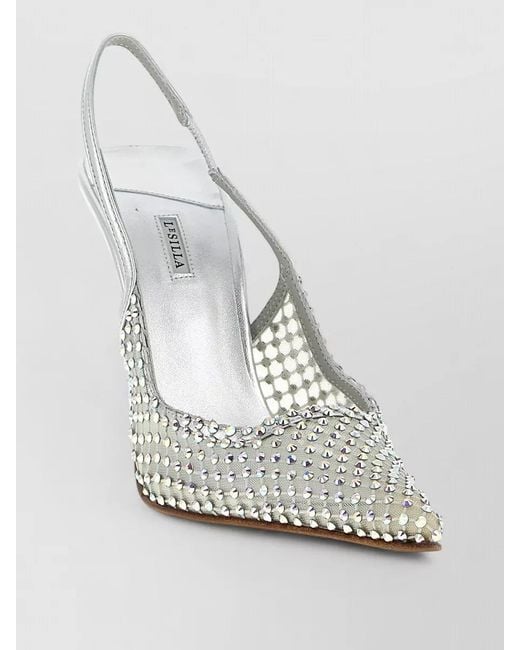 Le Silla White Gilda Slingback Pumps