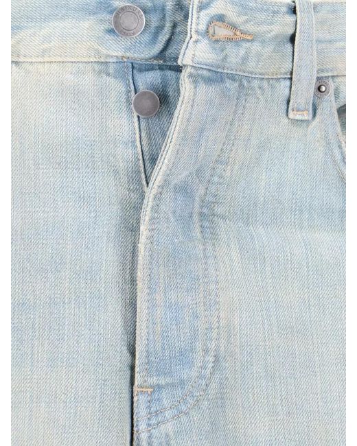 Haikure Blue Straight-Leg Trousers for men