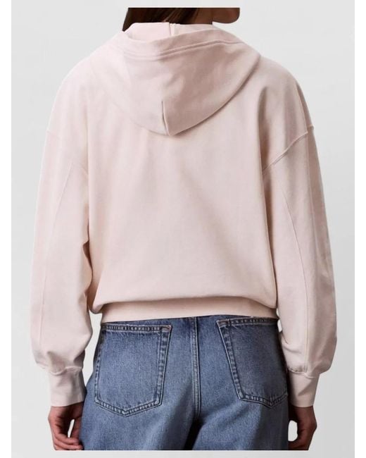 Calvin Klein Natural Terry Full Zip Logo Hooded Sweatshirt