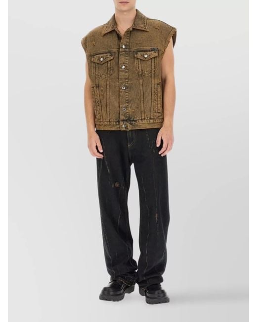 Dolce & Gabbana Multicolor Denim Regular-Fit Vest for men