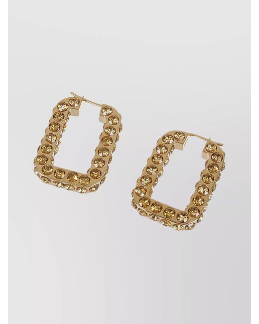 AMINA MUADDI Metallic Crystal-Embellished Hoop Earrings
