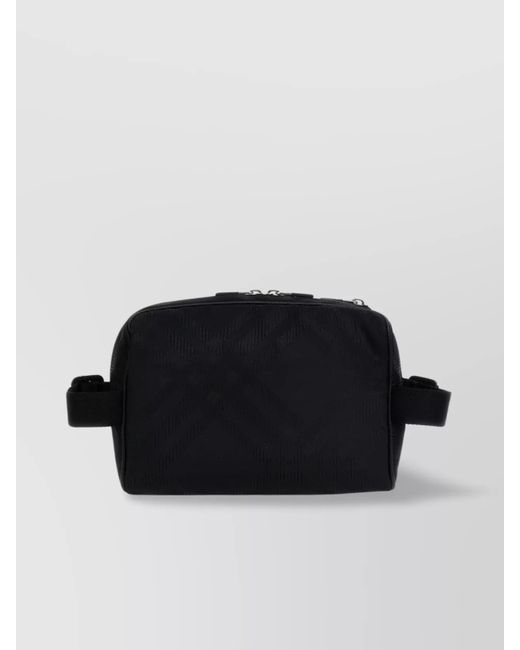 Burberry Black 'Embossed Pattern Waist Bag With Adjustable Strap' for men