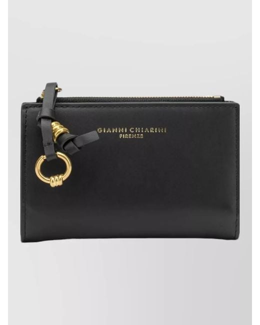 Gianni Chiarini Black Leather Keyring