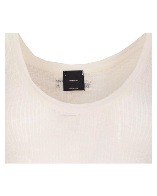 Pinko Natural Distressed Tank Top