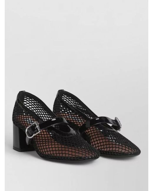 Alaïa Black Mesh Mary Jane Pumps