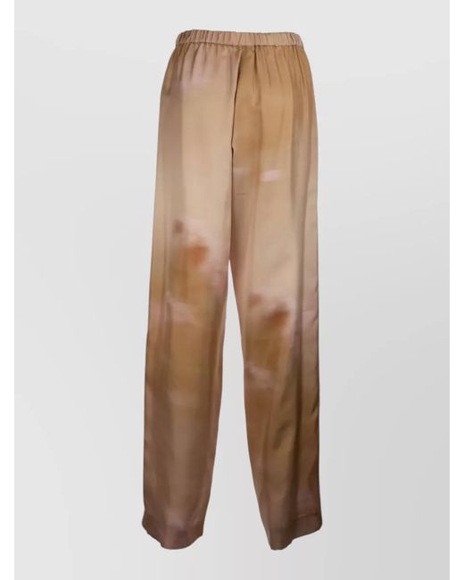 Fabiana Filippi Natural Trousers Button Detail Wide Leg Design