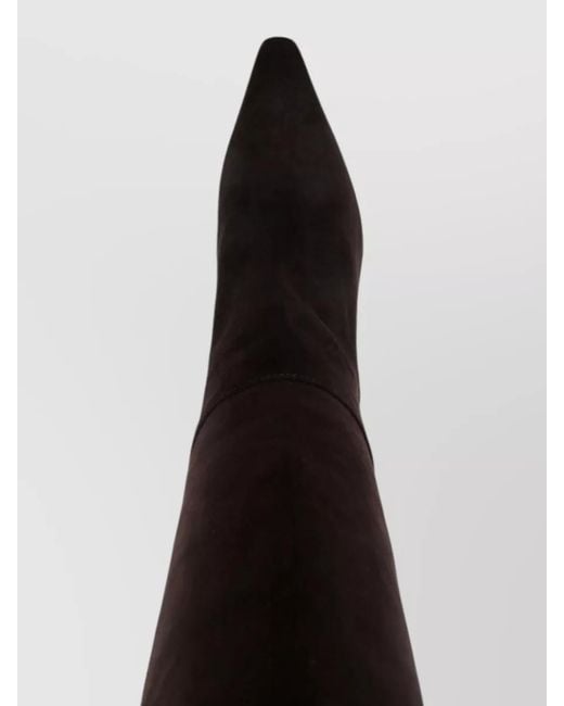 Roberto Festa Black Knee Length Ankle Boots Pointed Toe Stiletto