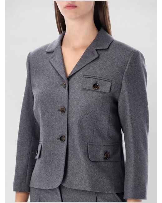 THE GARMENT Gray Mitch Tailored Jacket Chest And Front Pockets
