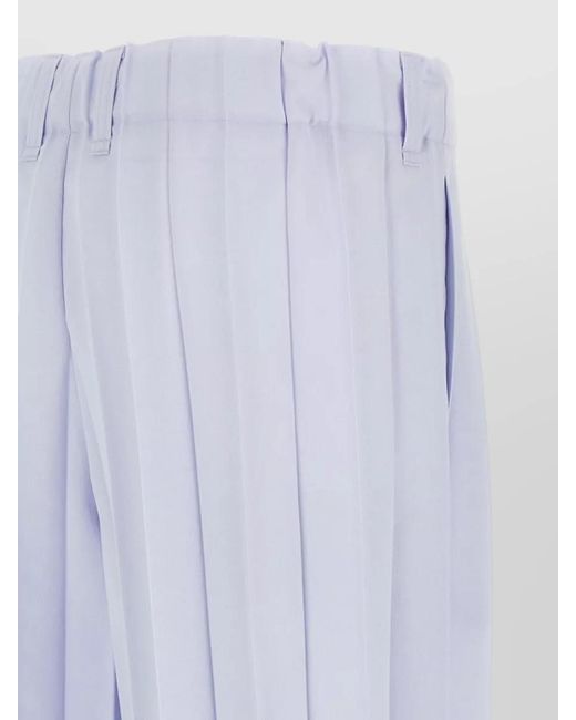 Homme Plissé Issey Miyake Blue Edge Ensemble Trousers Pleats Belt Loops Buttons for men