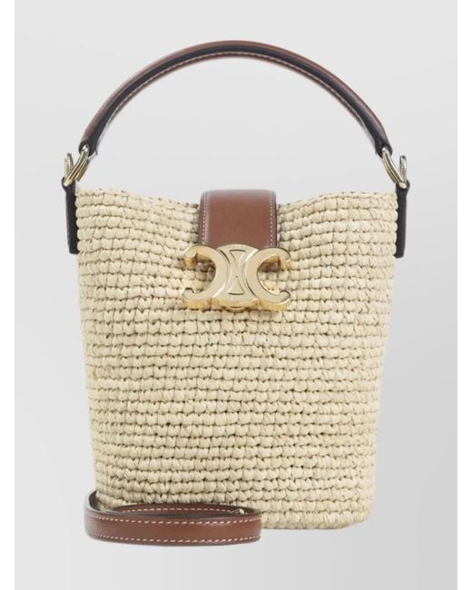 Céline Natural Raffia Bucket Bag