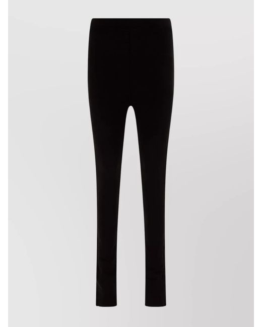 Totême Black Elastic Waistband Slim Fit Trousers