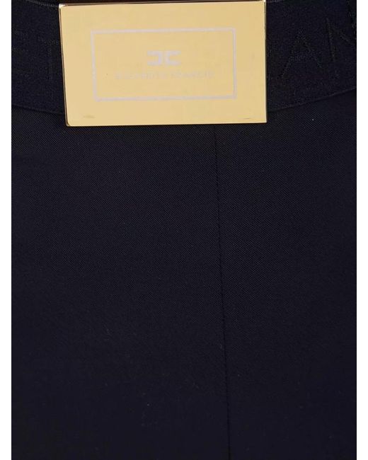 Elisabetta Franchi Blue Belted Tailored Shorts